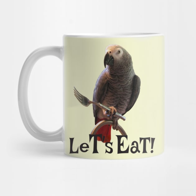 African Grey Parrot Let's Eat by Einstein Parrot